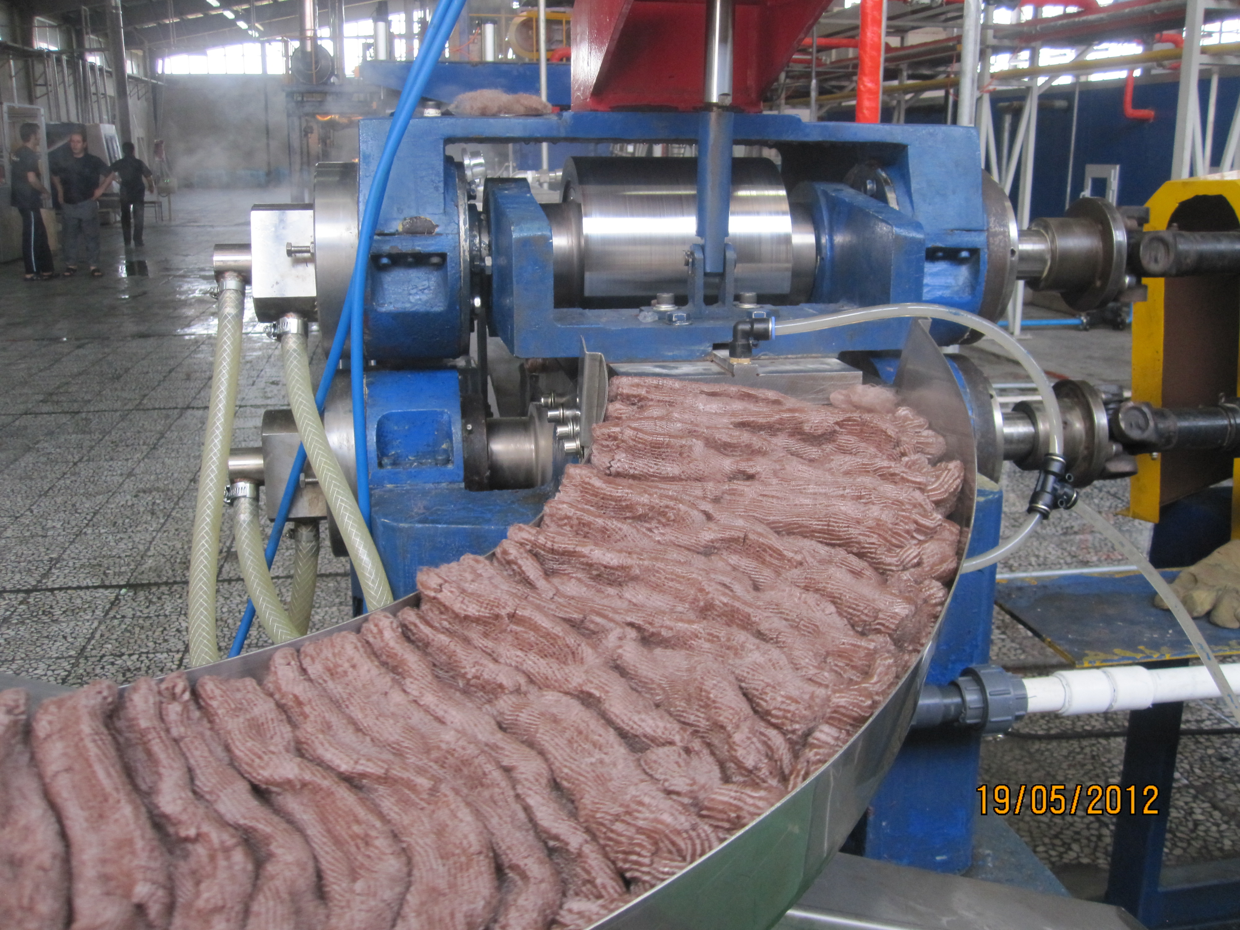 Ligne de production de fibres discontinues de polyester de type coton